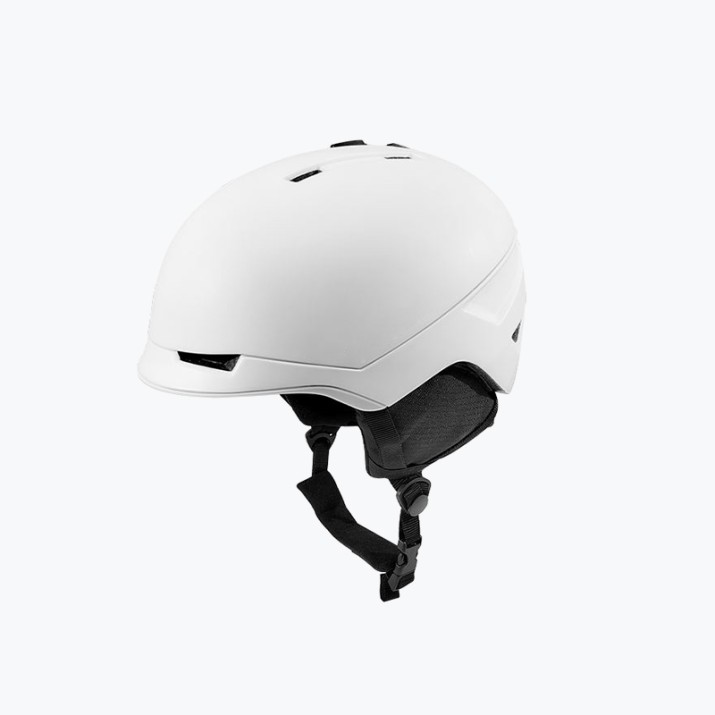 White professional snow ski helmet