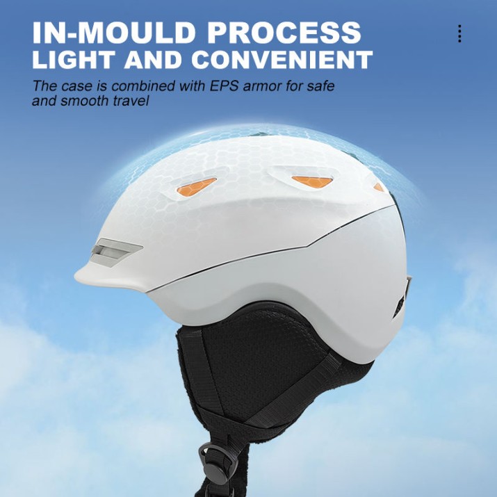 Highly efficient cushioning and shock-absorbing ski helmet