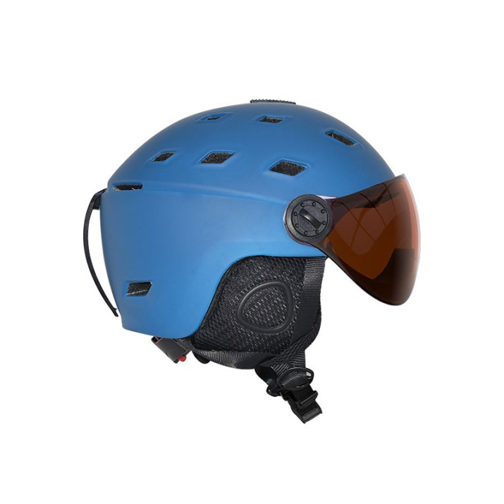 Blue professional outdoor ski helmet