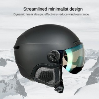 Professional ski helmet with goggles