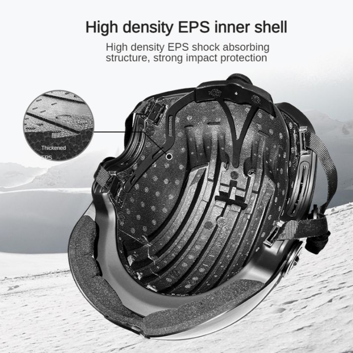 Professional ski helmet with goggles