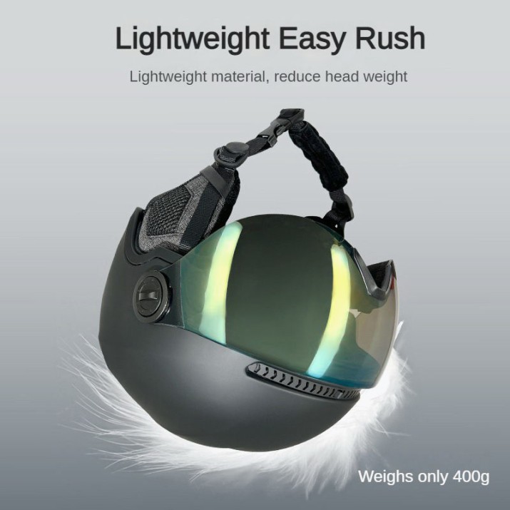 Professional ski helmet with goggles