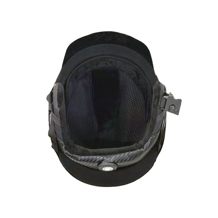 Carbon fiber hard shell ski helmet