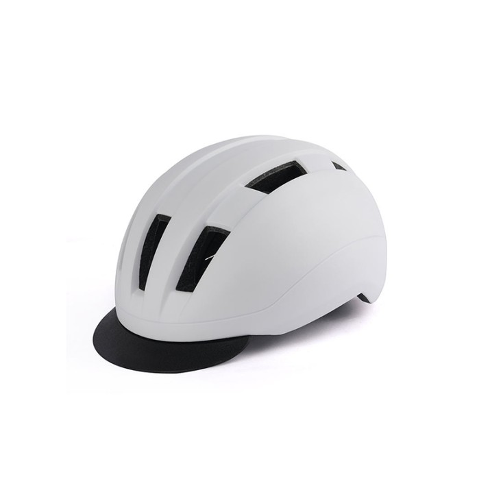 Solid color city bicycle helmet