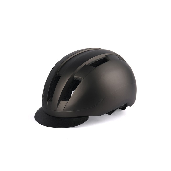 Solid color city bicycle helmet