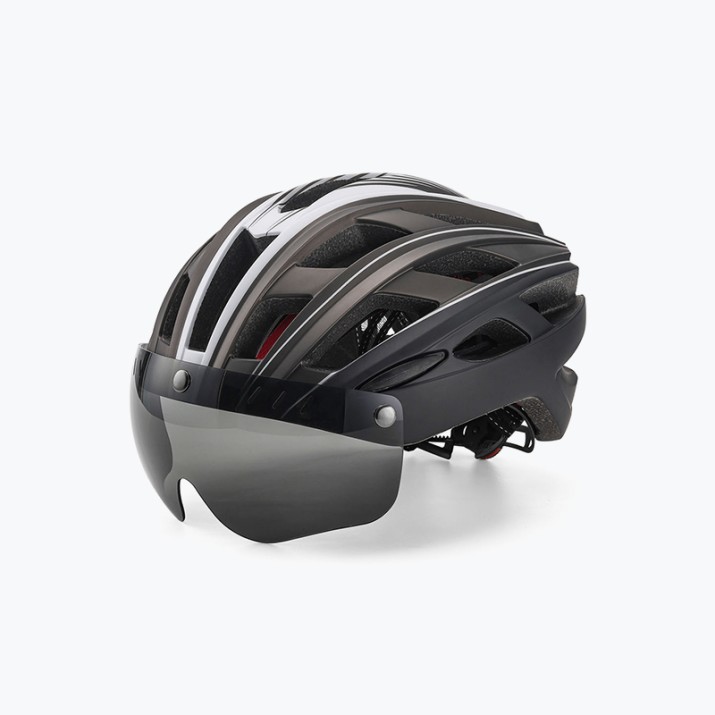 City Cycling Helmet with Magnetic Lens and Taillight