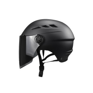 Urban commuter open-face electric motorcycle helmet