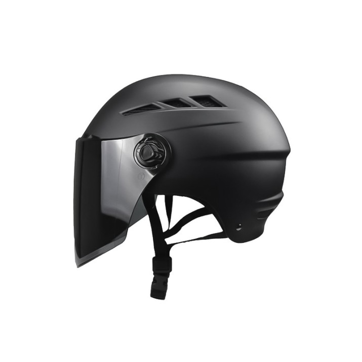 Urban commuter open-face electric motorcycle helmet