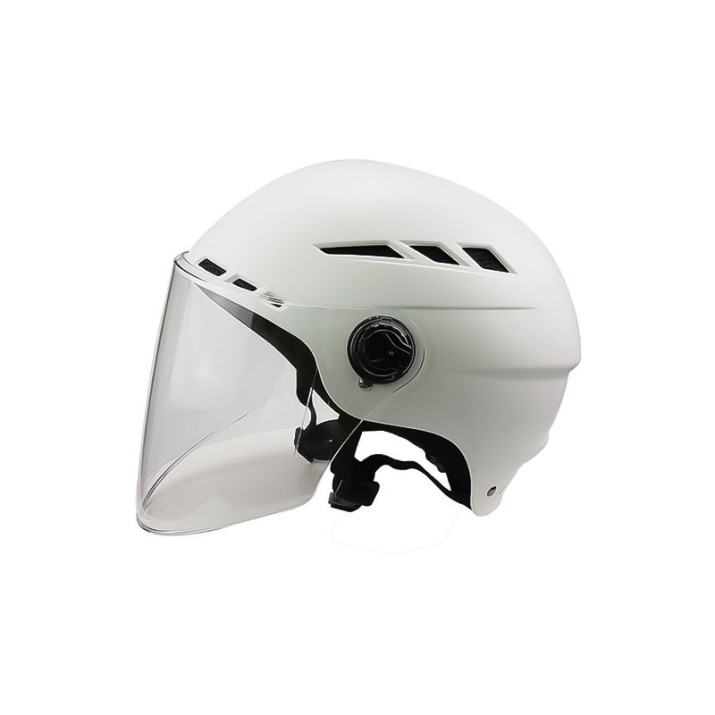 Urban commuter open-face electric motorcycle helmet