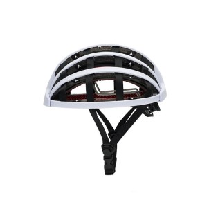 Folding urban commuter bicycle helmet