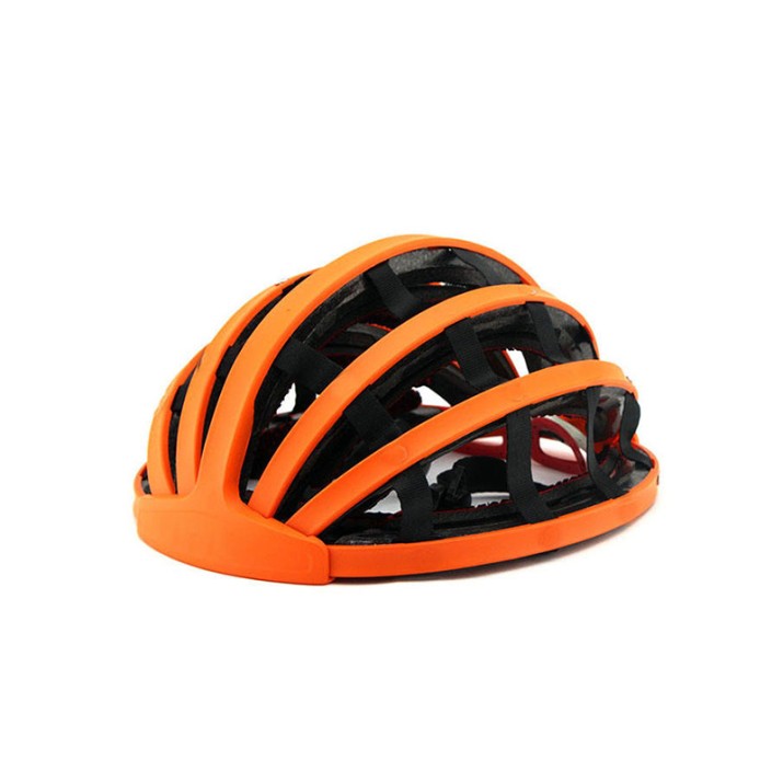 Folding urban commuter bicycle helmet