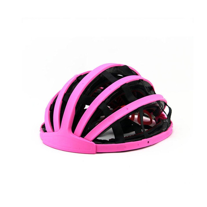 Folding urban commuter bicycle helmet
